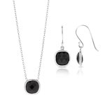 Parure Argent zirconias noirs