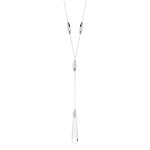 Collier argent quartz blanc