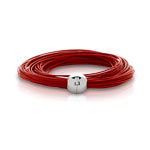 Bracelet cuir rouge