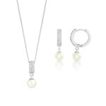Parure argent et perle de culture de chine