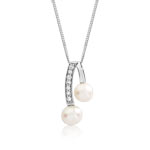 Collier argent perle de culture de chine