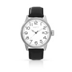 Montre homme acier bracelet cuir