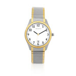 Montre homme bracelet acier bicolore