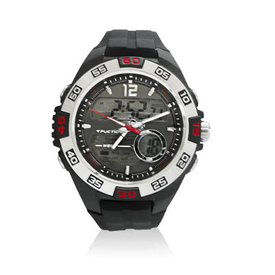 Montre homme double affichage bracelet caoutchouc