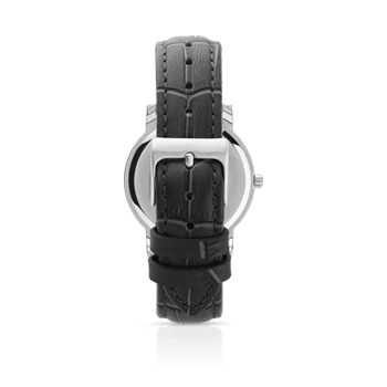 Montre acier bracelet cuir