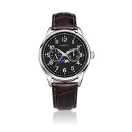 Montre acier homme bracelet cuir