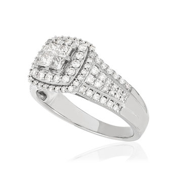 Bague MATY Or 750 blanc Diamants blancs
