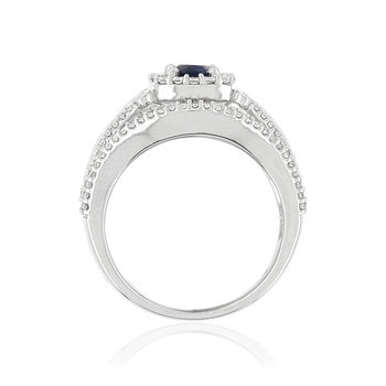 Bague MATY Or 750 blanc Saphir et Diamants