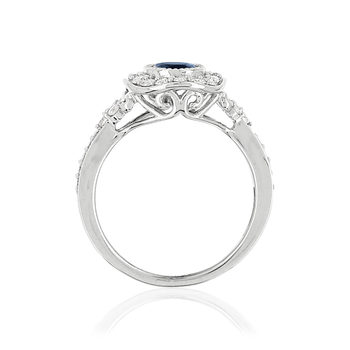 Bague MATY Or 750 blanc Saphir et Diamants