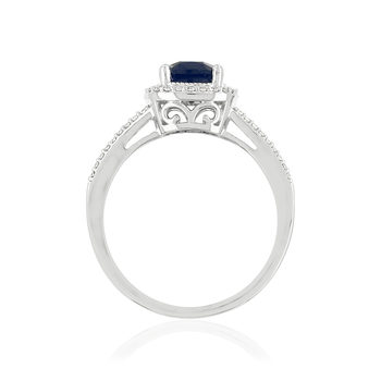 Bague MATY Or 750 blanc Saphir et Diamants