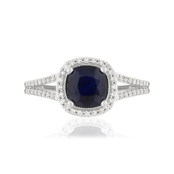 Bague MATY Or 750 blanc Saphir et Diamants