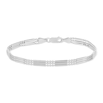925 silver bracelet triple row 19 cm