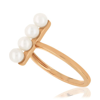 Bague MATY Plaqué or Perles de culture de Chine