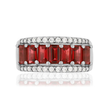 Bague MATY Argent 925 Zirconias rouges