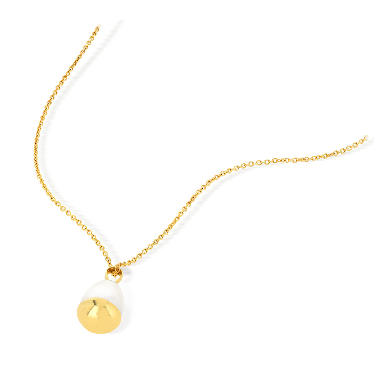 Collier Maty Or Jaune Perle De Culture De Chine Femme Collier