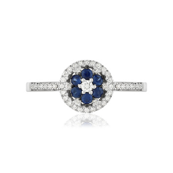 Bague MATY Or blanc 750 Saphirs et Diamants