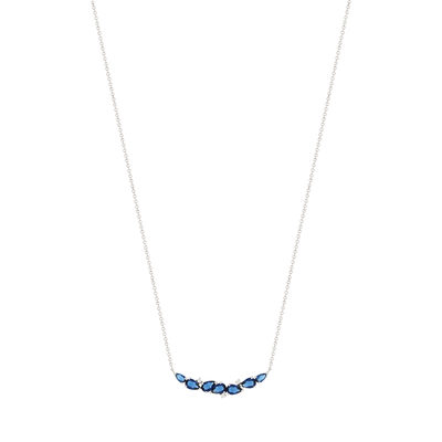 Ronde naturelle Topaze Bleue Argent Sterling 925 Chaîne Longue Collier 36/" Mala