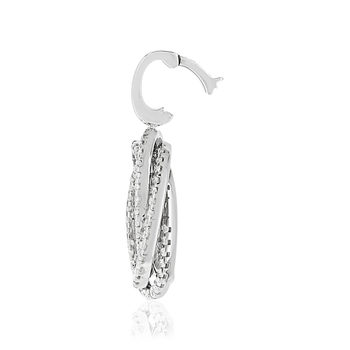 Pendentif or blanc 750 diamants