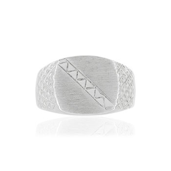 Chevalière argent 925 2 initiales
