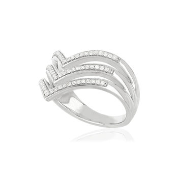 Bague MATY Or 375 blanc Diamants