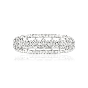 Bague MATY Or 375 blanc Diamants