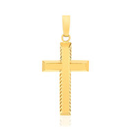 Pendentif croix or 750 jaune ajouré