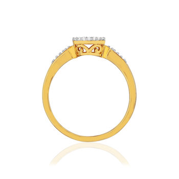 Bague or 375 2 tons diamants