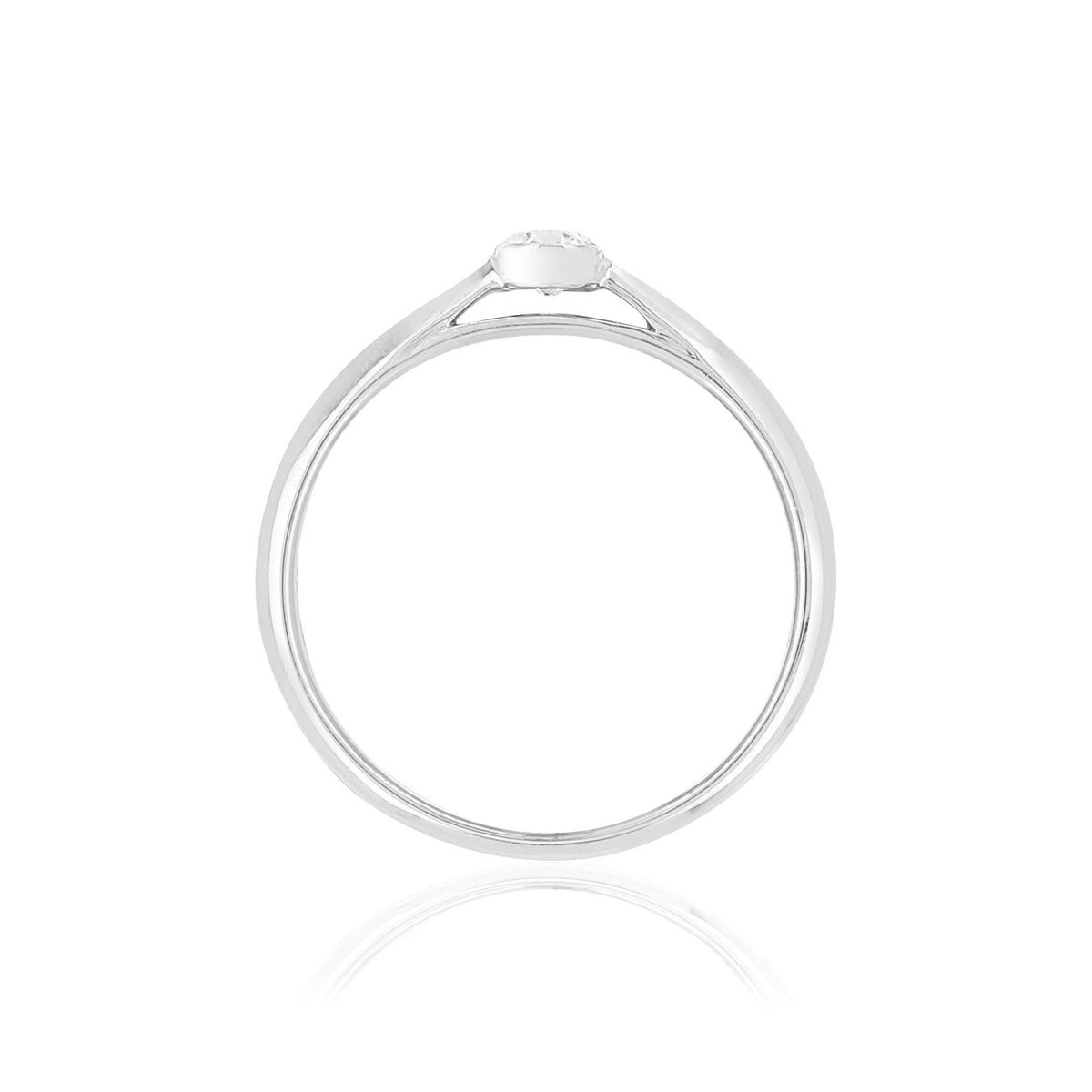 Bague MATY Or 375 blanc Diamant - vue 2