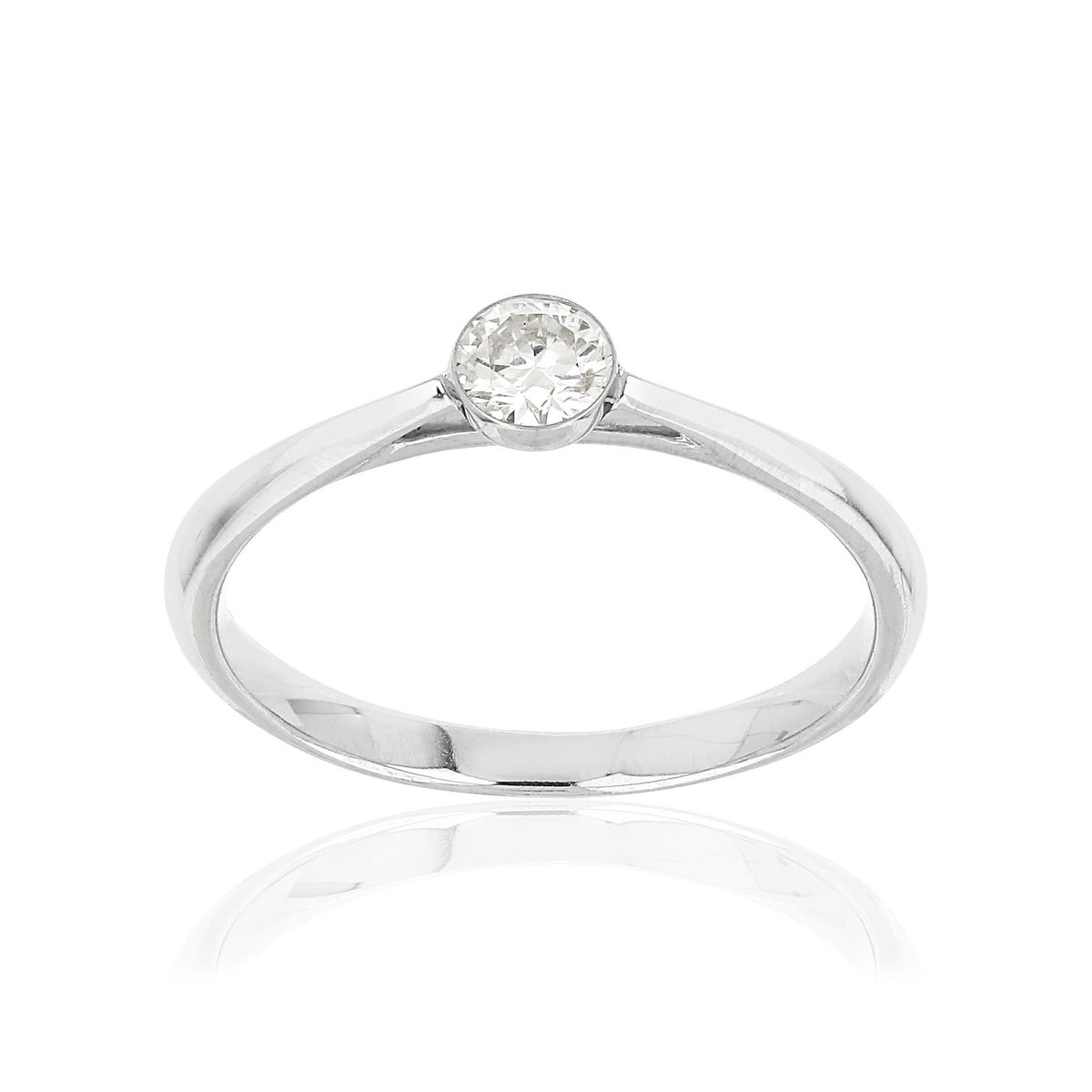 Bague MATY Or 375 blanc Diamant