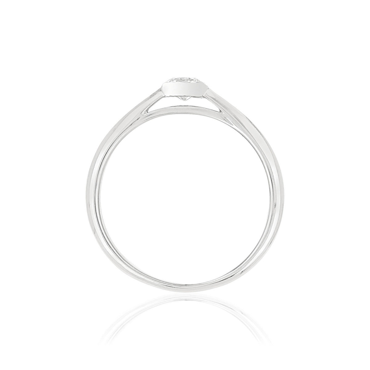 Bague MATY Or 375 blanc Diamant - vue 2