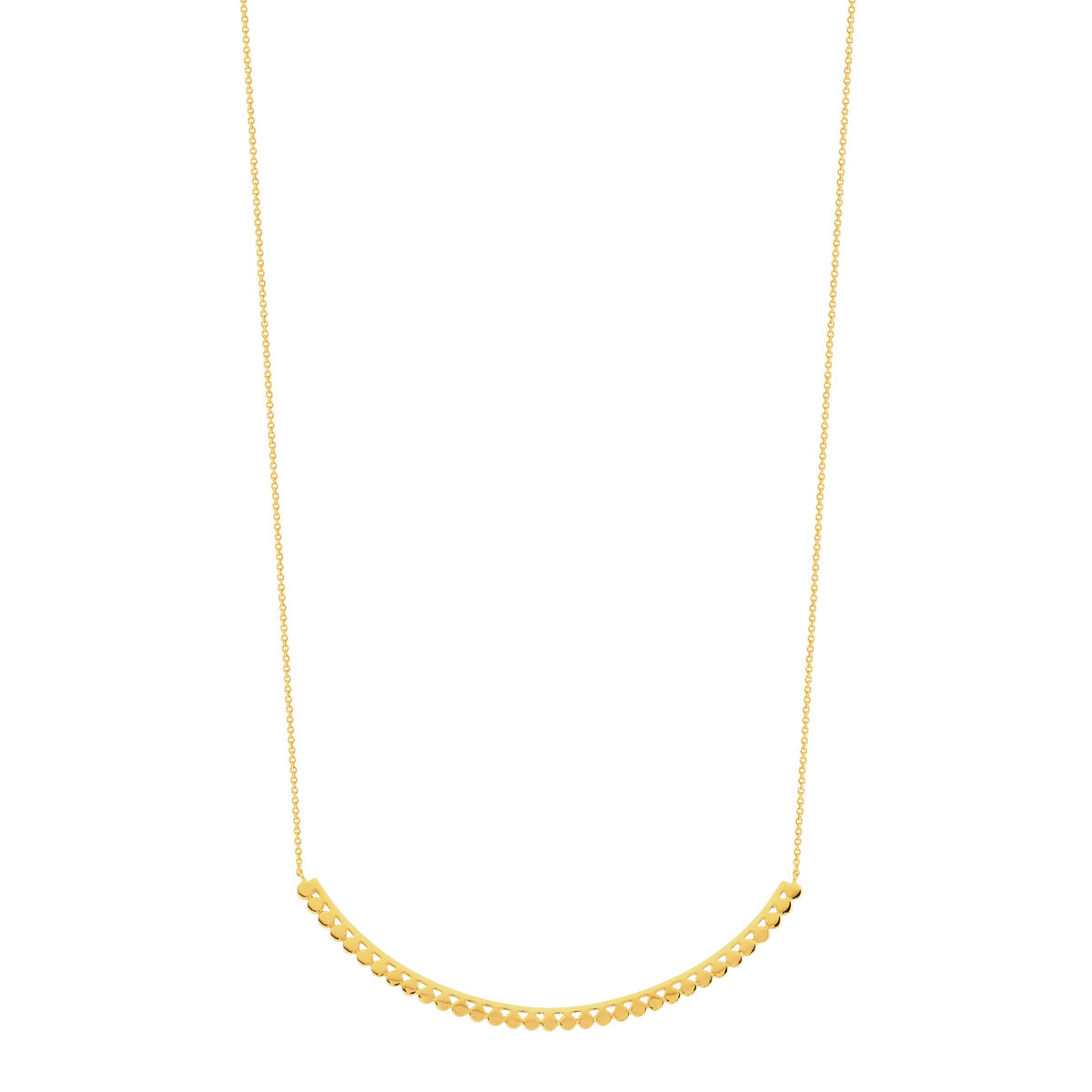Collier plaqué or bohème pastille 43 cm - vue 2