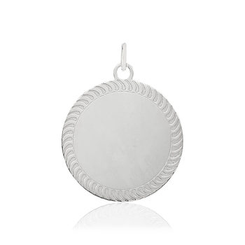Pendentif argent 925 médaille