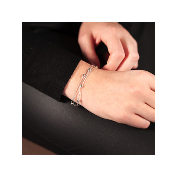 Bracelet argent 925 triple rang 19 cm