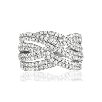 Bague or blanc 750 diamants