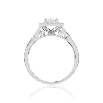 Bague or blanc 750 diamants