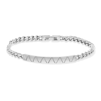 Bracelet acier plaque motifs 20 cm