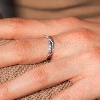 Bague or blanc 375 entrelacée diamant
