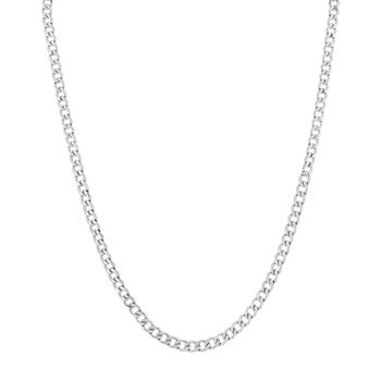 Collier acier maille gourmette 60 cm