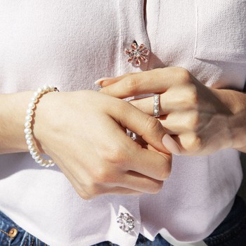 Bracelet argent perles de culture de Chine 20 cm