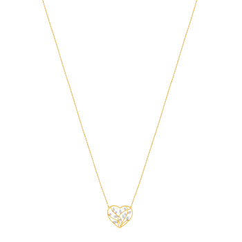 Collier or 375 2 tons coeur 42 cm