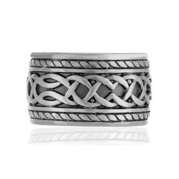 Bague acier tressée