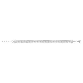 Bracelet argent 925 maille coeurs 19.5 cm
