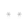 Boucles d'oreilles or 750 blanc diamants synthétiques 0.40 carat - vue V1