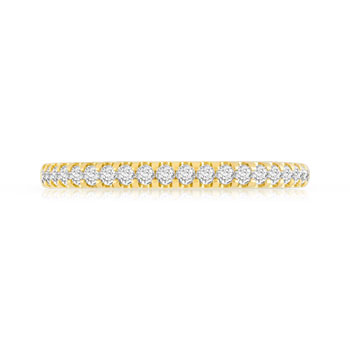 Alliance demi-tour or 750 jaune diamants synthétiques 0.25 carat
