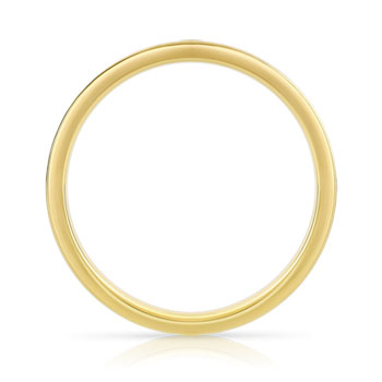 Alliance or 750 jaune diamant synthétiques 0.50 ct