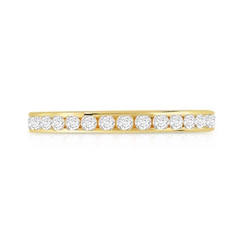 Alliance or 750 jaune diamant synthétiques 0.75 ct