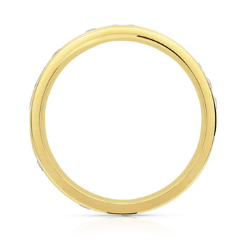 Alliance or 750 jaune diamant synthétiques 1 ct