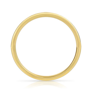 Alliance demi-T or 750 jaune diamants synthétiques 0.25 carat