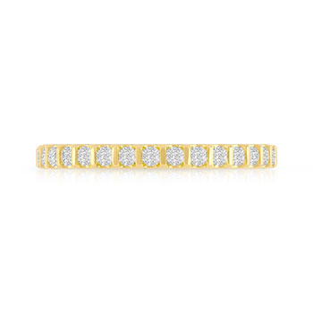 Alliance or 750 jaune diamants synthétiques 0.50ct