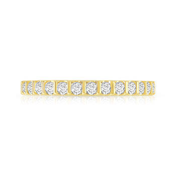 Alliance or 750 jaune diamants synthétiques 0.75 carat